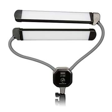 Fotodiox Selfie Starlite Stix Vlog Light Kit w/Tripod - 2X 11in Bi-Color Dimmable LED Wand Lights for Portrait, Photography, Makeup, YouTube, Live Streaming Video and More