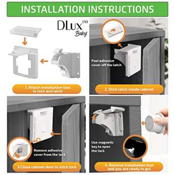41-Piece Magnetic Cabinet Lock Kit for Baby Proofing
