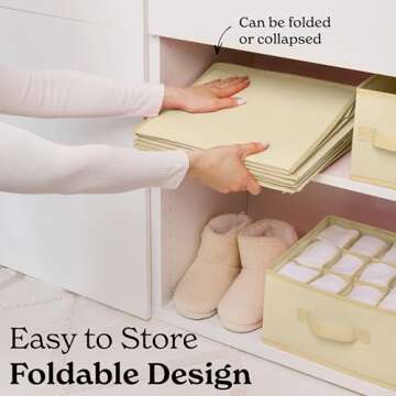 SMIRLY 6 Shelf Hanging Closet Organizer – Hanging Organizer with Storage Shelves, Foldable Closet Hanging Shelf with 2 Sturdy Hooks for Wardrobe, Nursery, Storage