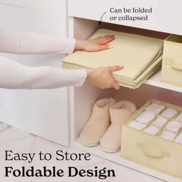 SMIRLY 6 Shelf Hanging Closet Organizer – Hanging Organizer with Storage Shelves, Foldable Closet Hanging Shelf with 2 Sturdy Hooks for Wardrobe, Nursery, Storage