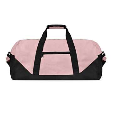 Dalix 21'' Large Duffle Bag with Adjustable Strap (Pink)