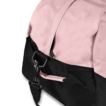 Dalix 21'' Large Duffle Bag with Adjustable Strap (Pink)