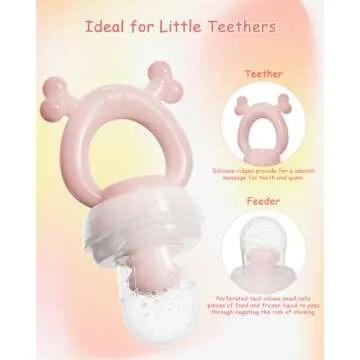 HEOMOONE Silicone Baby Food Feeders Set - Teething Relief