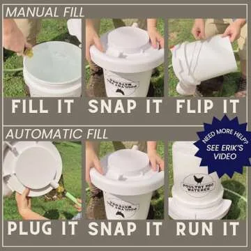 Original Poultry Pro Waterer for Chickens & Ducks - Hands Free Hydration