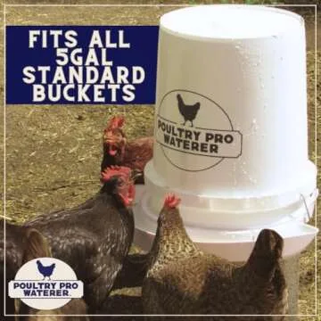 Original Poultry Pro Waterer for Chickens & Ducks - Hands Free Hydration