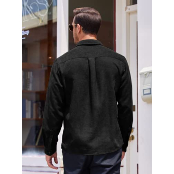 COOFANDY Vintage Corduroy Shirt Jacket Stylish Comfort