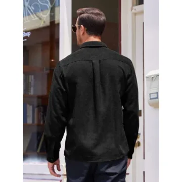 COOFANDY Vintage Corduroy Shirt Jacket Stylish Comfort