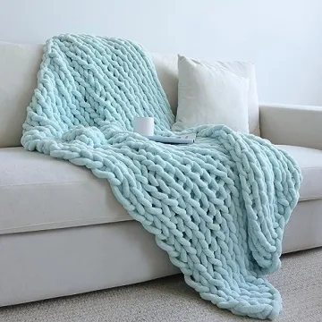 Maetoow Chenille Chunky Knit Blanket - Soft & Cozy Throw