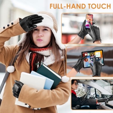 LOKIMSI Winter Leather Gloves: Touchscreen & Warm Comfort