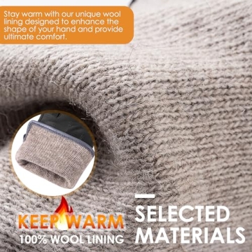 LOKIMSI Winter Leather Gloves: Touchscreen & Warm Comfort