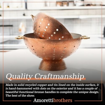 Master Culinary Arts with Amoretti Brothers Copper Colander