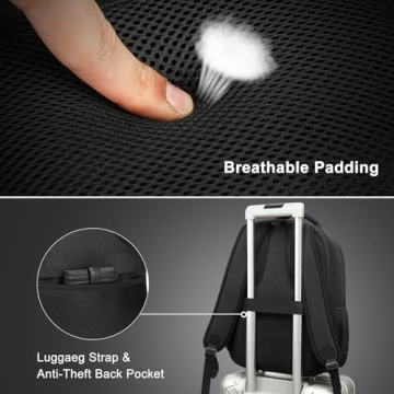 Versatile Black Travel Laptop Backpack for Everyone