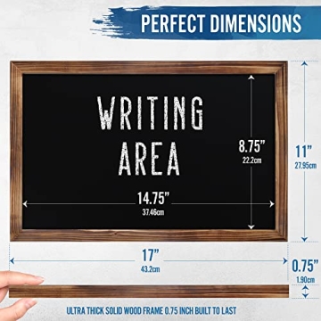 HBCY Creations 11x17 Wall Chalkboard with Magnetic Surface