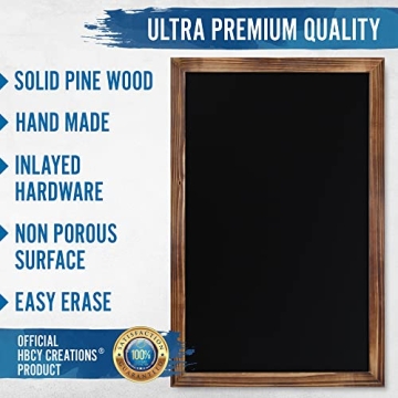 HBCY Creations 11x17 Wall Chalkboard with Magnetic Surface