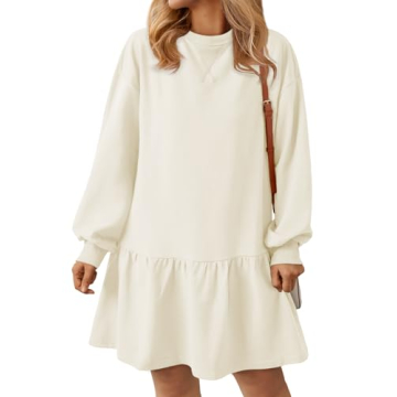 Trendy Queen Womens Sweatshirts Dresses Crew Neck Mini Fall Fashion Oversized Winter Clothes Hoodies...