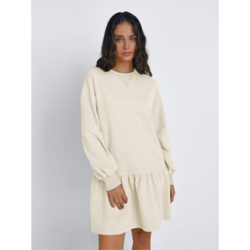 Trendy Queen Women's Oversized Sweatshirt Mini Dress