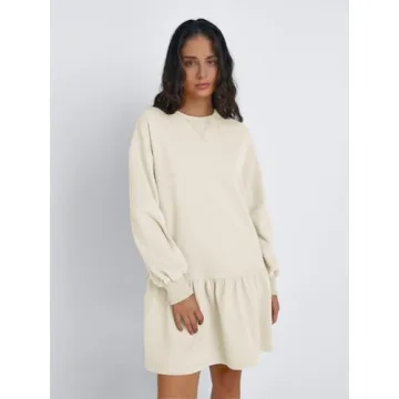 Trendy Queen Women's Oversized Sweatshirt Mini Dress