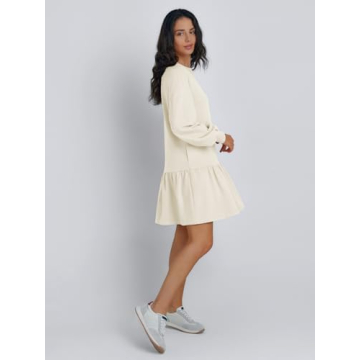 Trendy Queen Women's Oversized Sweatshirt Mini Dress