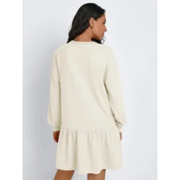 Trendy Queen Women's Oversized Sweatshirt Mini Dress