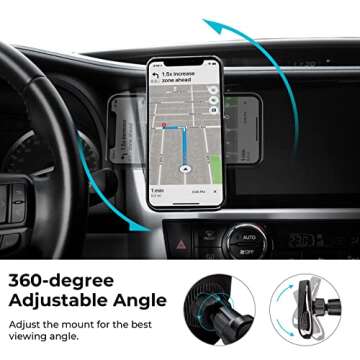 pitaka Magnetic Car Phone Holder Mount for iPhone 15/14/13 Series & MagEZ Case 2 for Galaxy S23/S22 Series [MagEZ Car Mount Lite] Compatible with MagSafe (Non-Charging Version) - Air Vent