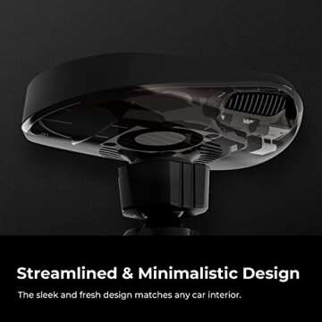 pitaka Magnetic Car Phone Holder Mount for iPhone 15/14/13 Series & MagEZ Case 2 for Galaxy S23/S22 Series [MagEZ Car Mount Lite] Compatible with MagSafe (Non-Charging Version) - Air Vent