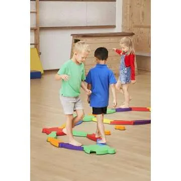 GONGE River Landscape - 25-Piece Set for Balance Training, Motor Skills, and Creative Play - Educational Tools for Children's Development and Fun Group Activities - Vibrant