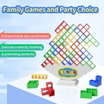 Ziogogco 48 Pcs Balance Stacking Blocks Game Family Fun