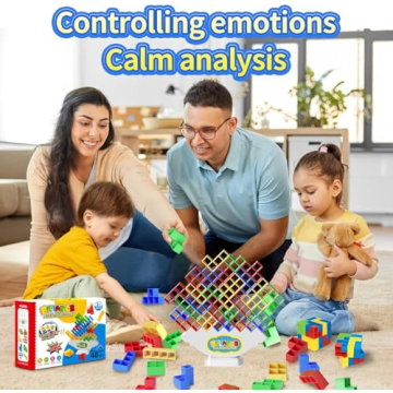 Ziogogco 48 Pcs Balance Stacking Blocks Game Family Fun