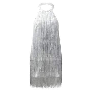 Shiny Sequin Halter Evening Mini Dress for Women