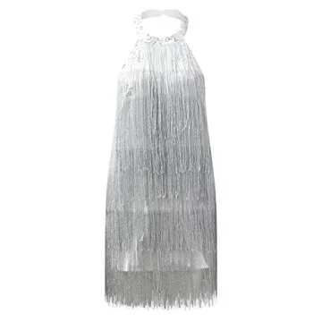 Shiny Sequin Halter Evening Mini Dress for Women