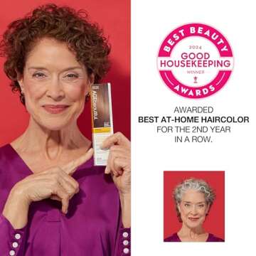 AGE beautiful Permanent Hair Color Dye Liqui Creme | 100% Gray Coverage | Anti-Aging Haircolor | Biotin for Thicker, Fuller Hair | Professional Salon Coloring | 6RB Light Raspberry Brown