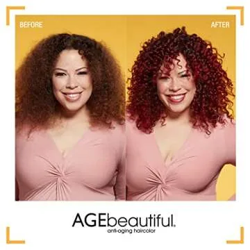 AGE beautiful Permanent Hair Color Dye Liqui Creme | 100% Gray Coverage | Anti-Aging Haircolor | Biotin for Thicker, Fuller Hair | Professional Salon Coloring | 6RB Light Raspberry Brown