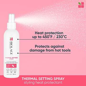 Biolage Thermal Active Spray | Heat Styling Treatment Adds Body & Volume | Paraben-Free | Vegan | 8.4 Fl Oz