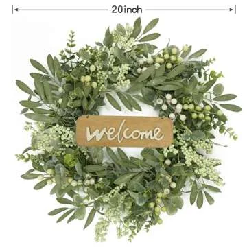 AMF0RESJ Eucalyptus Wreath for Indoors & Outdoors