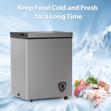 Space-Saving 3.5 Cu.Ft Chest Freezer for Home and Office