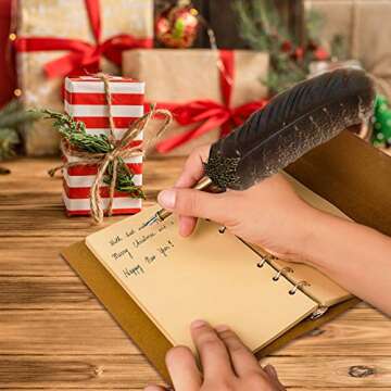 GloDeals Leather Notebook and Pen Set