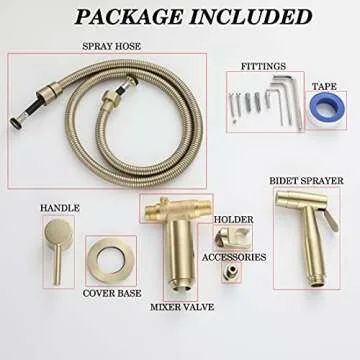 Premium Gold Handheld Bidet Sprayer for Personal Hygiene