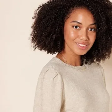 Amazon Essentials Soft Touch Pleated Crewneck Sweater