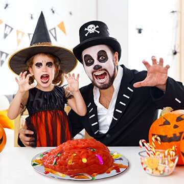 BESTonZON 2 Pack Brain Jelly Mould and Silicone Mould for Halloween or Pirate Themed Parties
