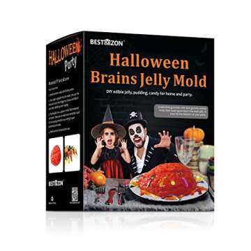 BESTonZON 2 Pack Brain Jelly Mould and Silicone Mould for Halloween or Pirate Themed Parties