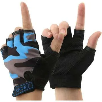 Half Finger Cycling Gloves for Kids Aged 4-9