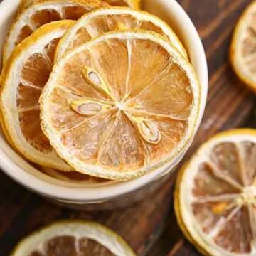 SXET Dried Lemon Slices, 250g/8.8oz Sun-dried Dehydrated Wheels, No Additive, Great for ation 柠檬片 1 count