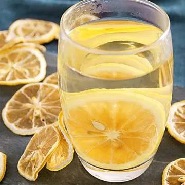 SXET Dried Lemon Slices, 250g/8.8oz Sun-dried Dehydrated Wheels, No Additive, Great for ation 柠檬片 1 count