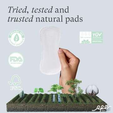 RPE Organic Panty Liners for Women - 120ct