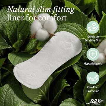 RPE Organic Panty Liners for Women - 120ct