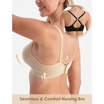 HOFISH Clip Down Nursing Bra 3 Pack Seamless Comfort