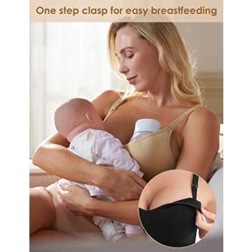 HOFISH Clip Down Nursing Bra 3 Pack Seamless Comfort
