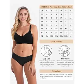 HOFISH Clip Down Nursing Bra 3 Pack Seamless Comfort