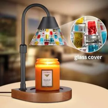 Dimmable Candle Warmer Lamp with Timer - Safe & Stylish Candle Experience