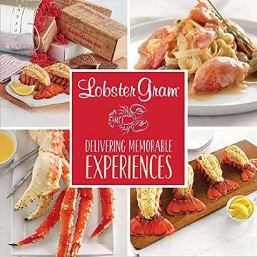 Lobster Gram - Colossal Lobster Feast Dinner for Two – Fresh Lobster Tails, Filet Mignon, Cheesecake – From the No. 1 Seafood Delivery Company – Gourmet, Premium Surf and Turf, 6.38 Pound (Pack of 1)